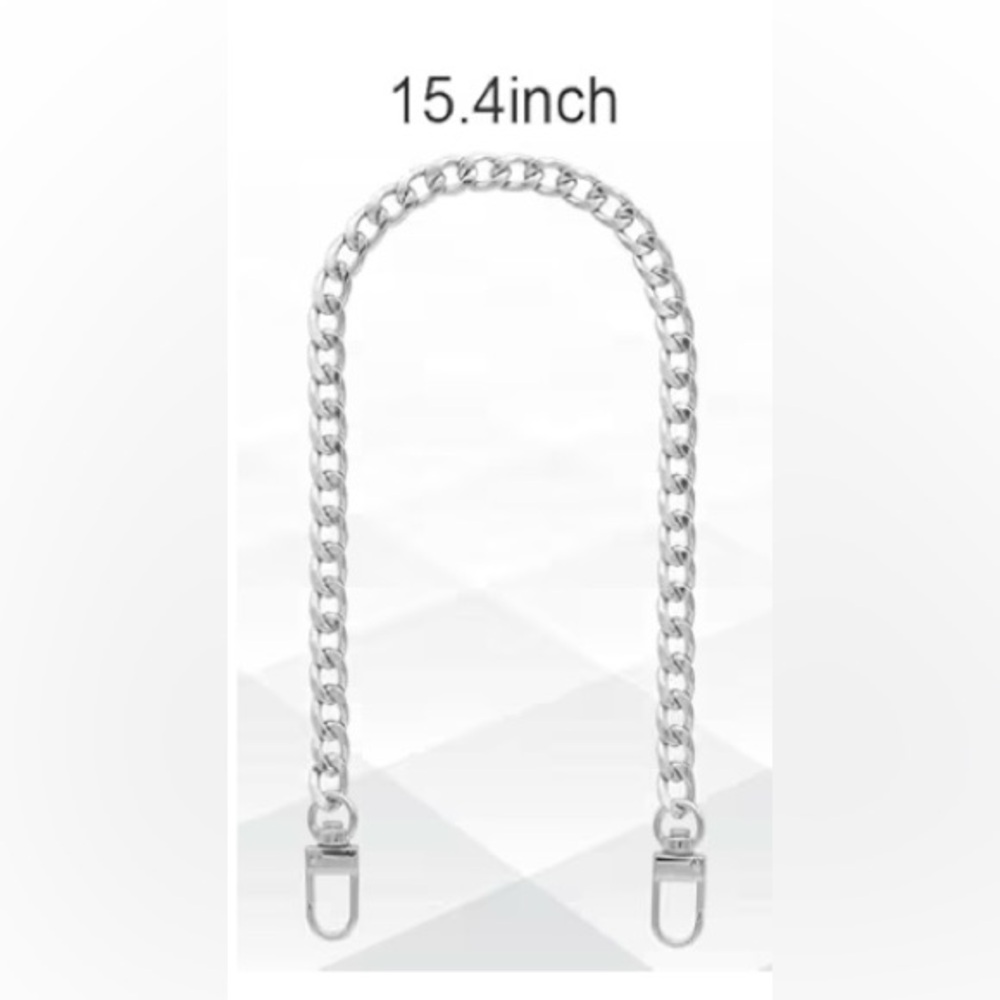 Silver Chain Strap for Bag Wallet 15.4 Inch